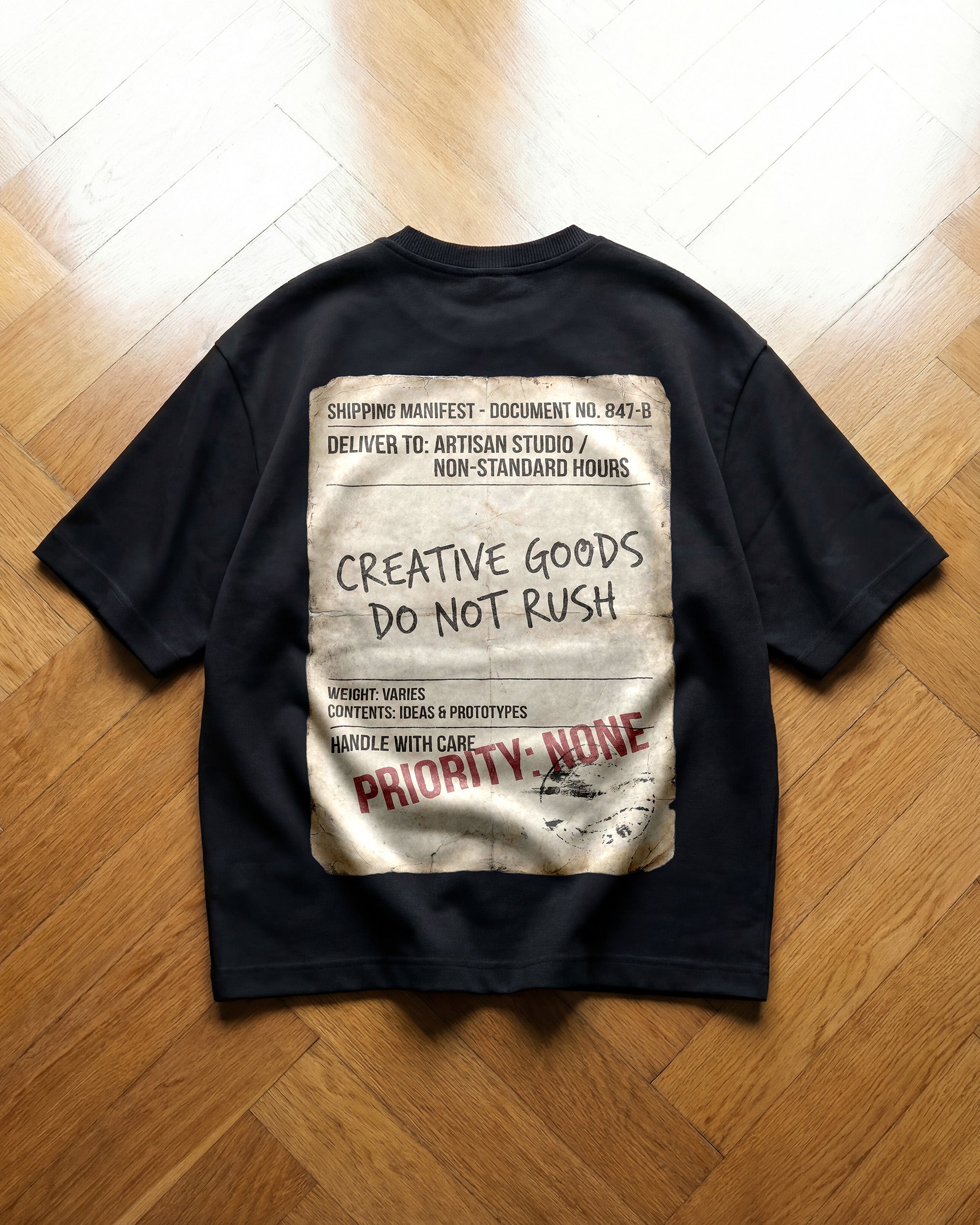 HANDLE WITH CARE OVERSIZED T-SHIRT