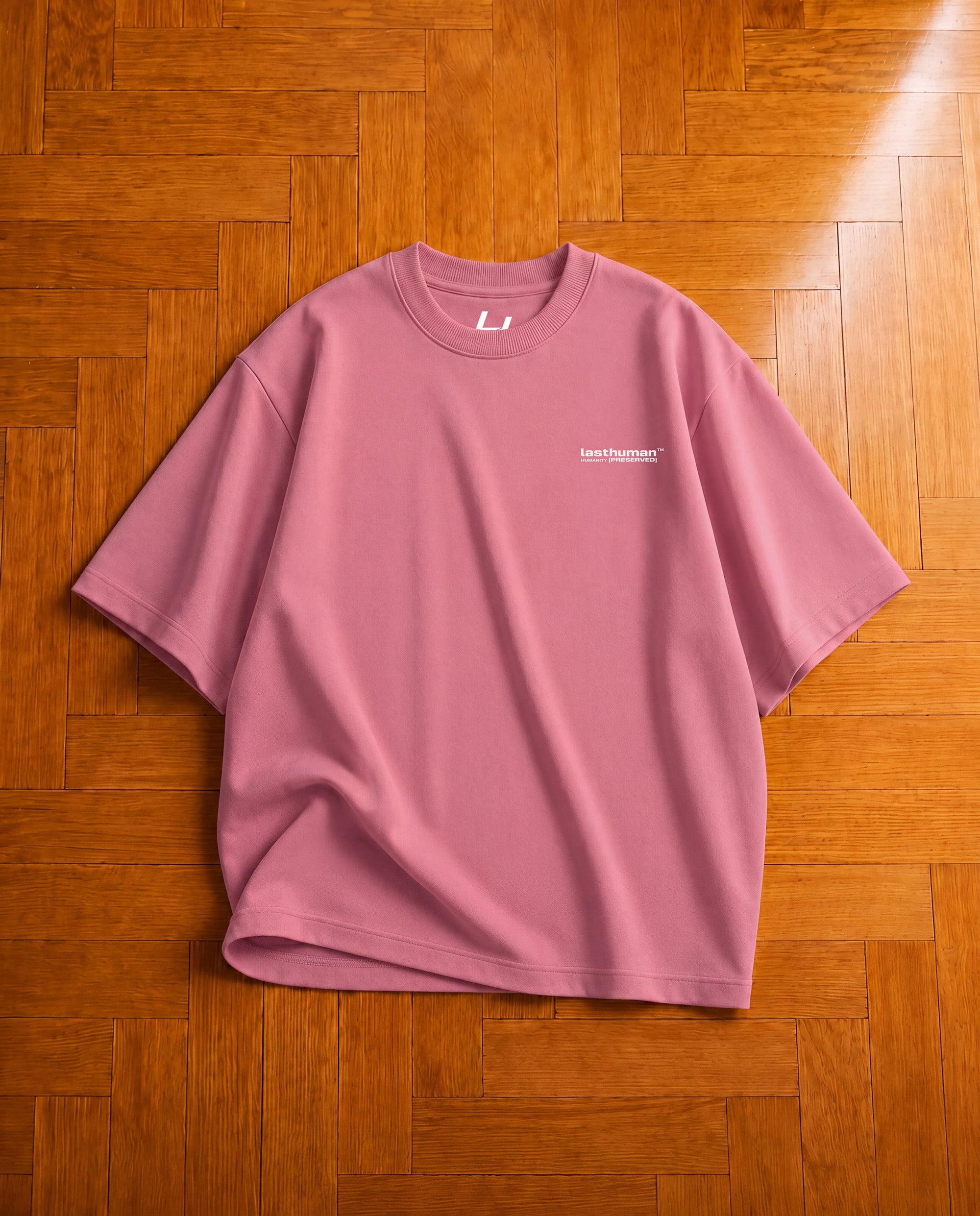Humanity Preserved — Signature Flamingo Pink Oversized T-Shirt