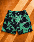 Human Error — Signature Green & Black Terry Shorts