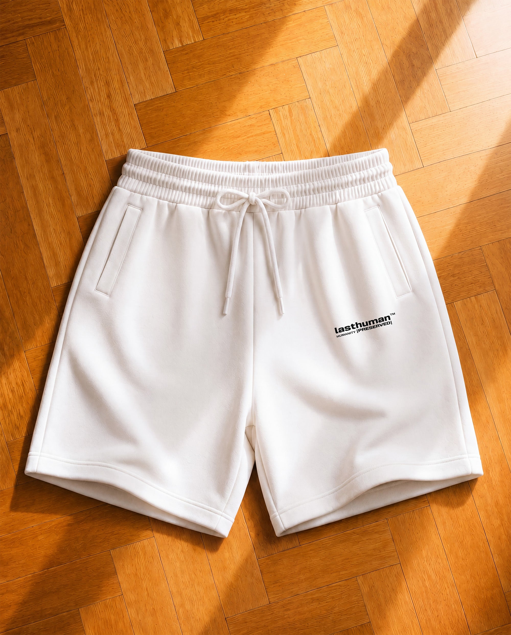 Humanity Preserved — Signature White Terry Shorts