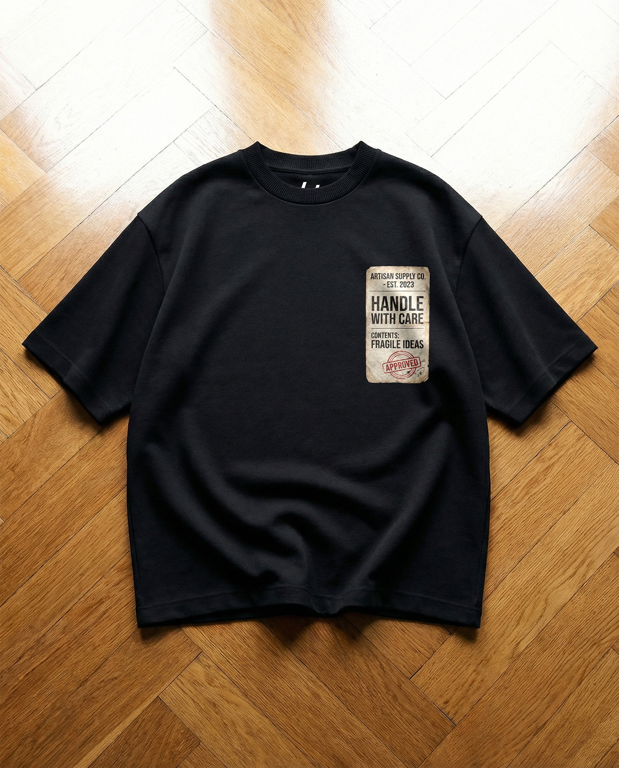 HANDLE WITH CARE OVERSIZED T-SHIRT